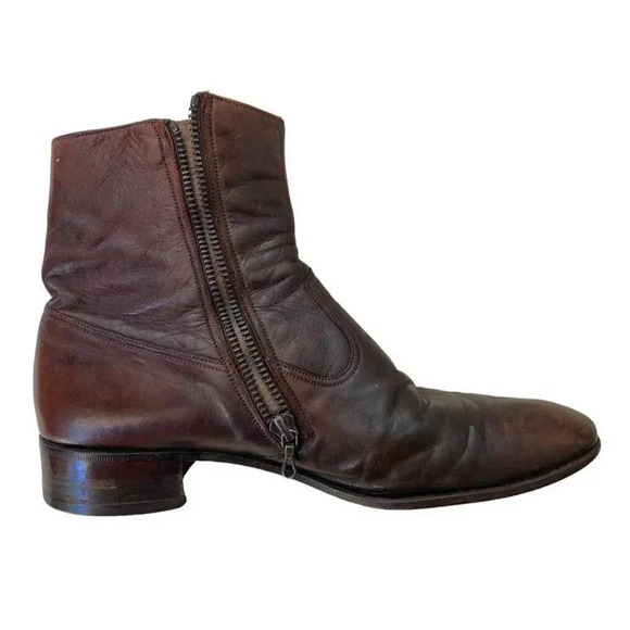 Bally Leather Ankle Boots Switzerland Brown Ankle Zip Womens 7.5 M Continentals - Picture 11 of 16